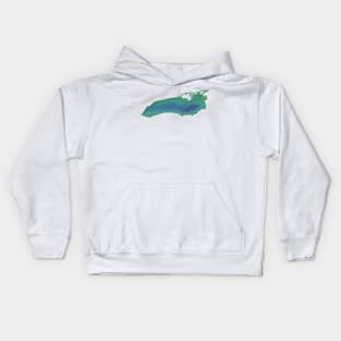 Lake Ontario Topographical Map Kids Hoodie